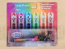 2022 Leah Pruett Sparkling Ice Top Fuel Dragster 1/64 Autoworld NHRA Diecast