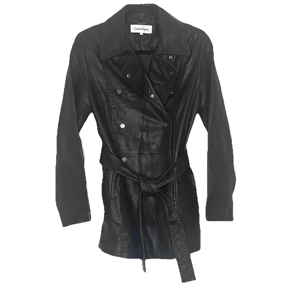 Calvin Klein Coats, Jackets & Vests Leather Outer Shell for Women 