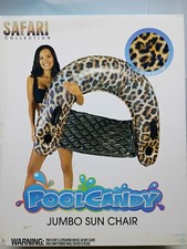 Piscina Candy Safari Collection Deluxe Estampado Leopardo Jumbo Silla de Sol Resistente PVC