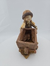 Boyds Bears Whimsical Harvest Babies Acorn Girl and Wheelbarrow (103-789)