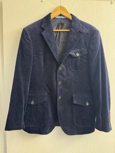 VTG POLO RALPH LAUREN CORDUROY JACKET MENS Size 38s Norfolk Shooting Hunting - product listing photo