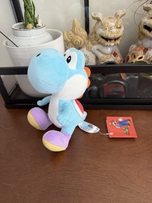 Nintendo Super Mario Bros. Blue Yoshi 6'' Plush Light Blue NWT