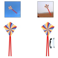 Rainbow Kite Fun Spring Outdoor Use Outdoor Kids Adults with Bag Lightweight