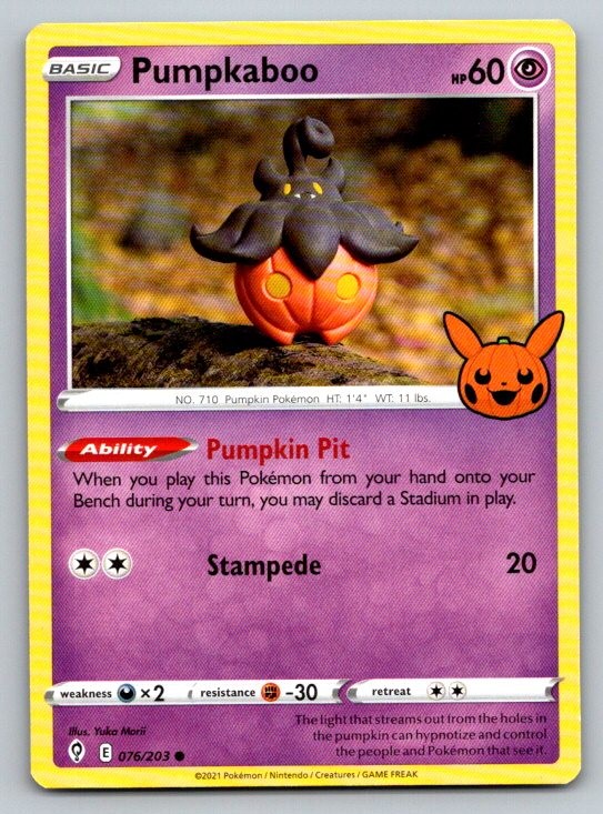 Pumpkaboo Trick or Trade BOOster 076/203 NM