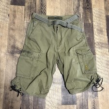 Vintage Abercrombie Fitch Paratrooper Cargo Shorts Mens 30 Khaki Green 90s Y2K