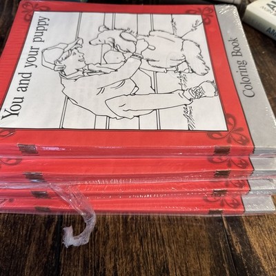 100 Vintage ''Alpo'' Pet Food Coloring Books You and Your Puppy  4 Sealed Packs