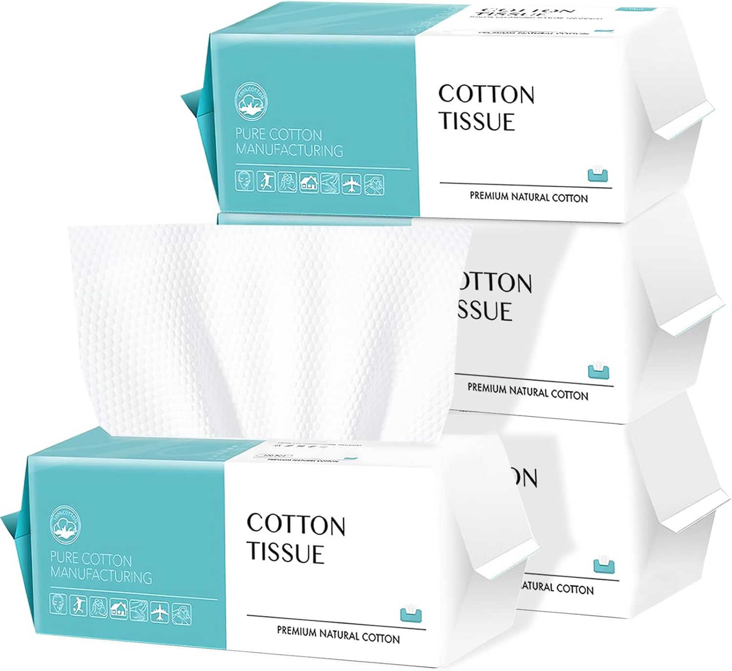 Disposable Face Towel 100 Count Soft Cotton Clean Towels Biodegradable