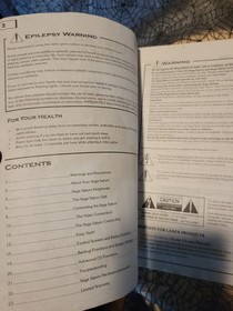 Sega Saturn System Console instruction manual Booklet only (Tall Version)