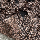 Victoria's Secret Leopard Print Satin Kimono Robe Lace Trim Tie Belt M/L — photo 9