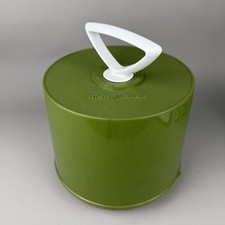 Vtg Disk Go Case Avocado Green 45 RPM Record Carrier Holder 60s 70s MCM