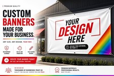Custom Vinyl Banner Waterproof UV Resistant 13oz Heavy Duty Outdoor Sign
