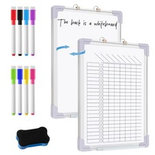 16" x 12" Magnetic Chore Chart Dry Erase Whiteboard Magnetic to Do List Chore...