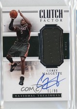 2018-19 National Treasures Clutch Factor Signatures /99 Corey Maggette Auto 13yq