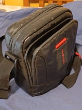 TRACOLLA BORSELLO UOMO SAMSONITE  NERO E ROSSA