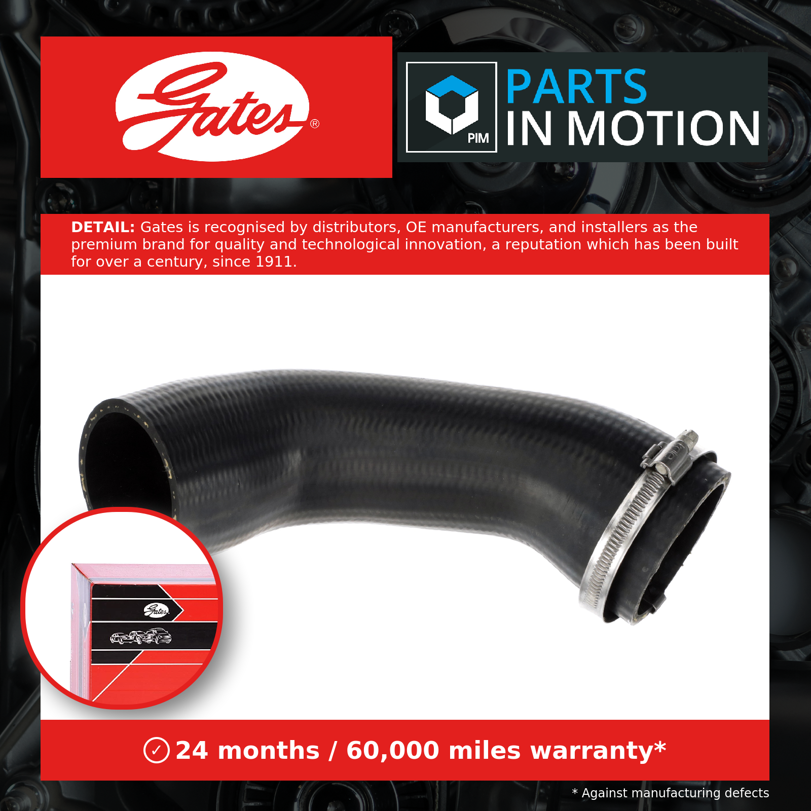 Turbo Hose 09-1452 Gates Charger 7E0145790A Genuine Top Quality Guaranteed New - Image 6