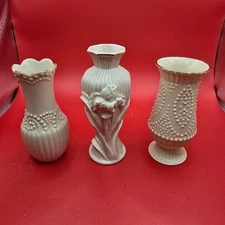 Vintage Lenox Bud Vase Lot of 3pcs Gold Rim