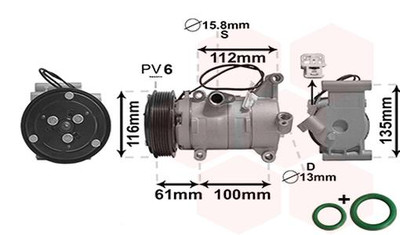Kompressor Klimaanlage Klimakompressor passend für Mazda 3 BL