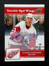 MATHIEU SCHNEIDER 2025-26 UD DETROIT RED WINGS CENTENNIAL AUTOGRAPHS RED #94 054