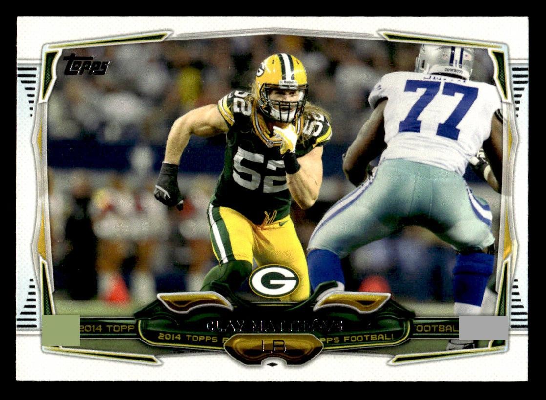 2014 Topps #115 Clay Matthews Card Green Bay Packers