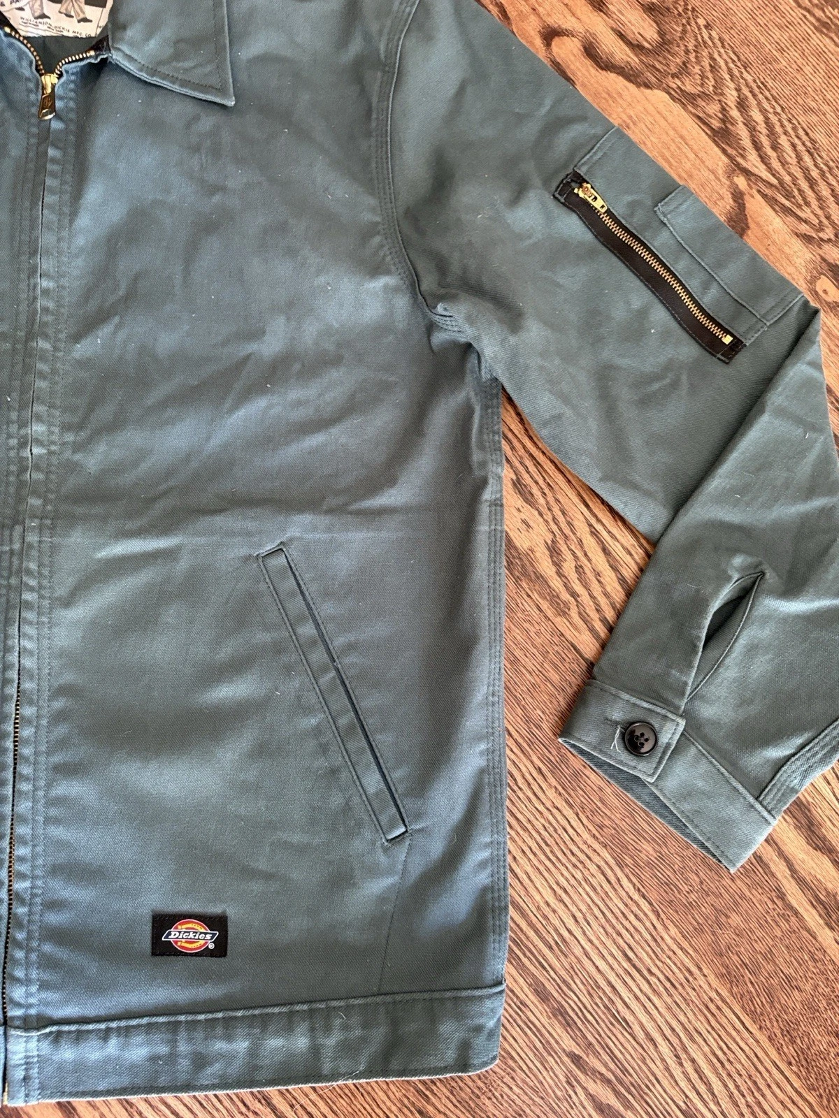 Dickies Blue/green Canvas Light Jacket Coat Size Small image 3