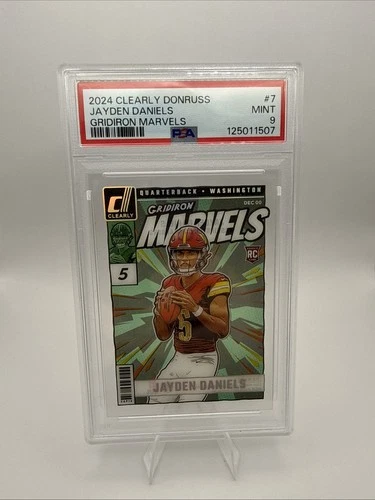 2024 Panini Clearly Donruss Jayden Daniels Gridiron Marvel's Case Hit RC SSP JD5