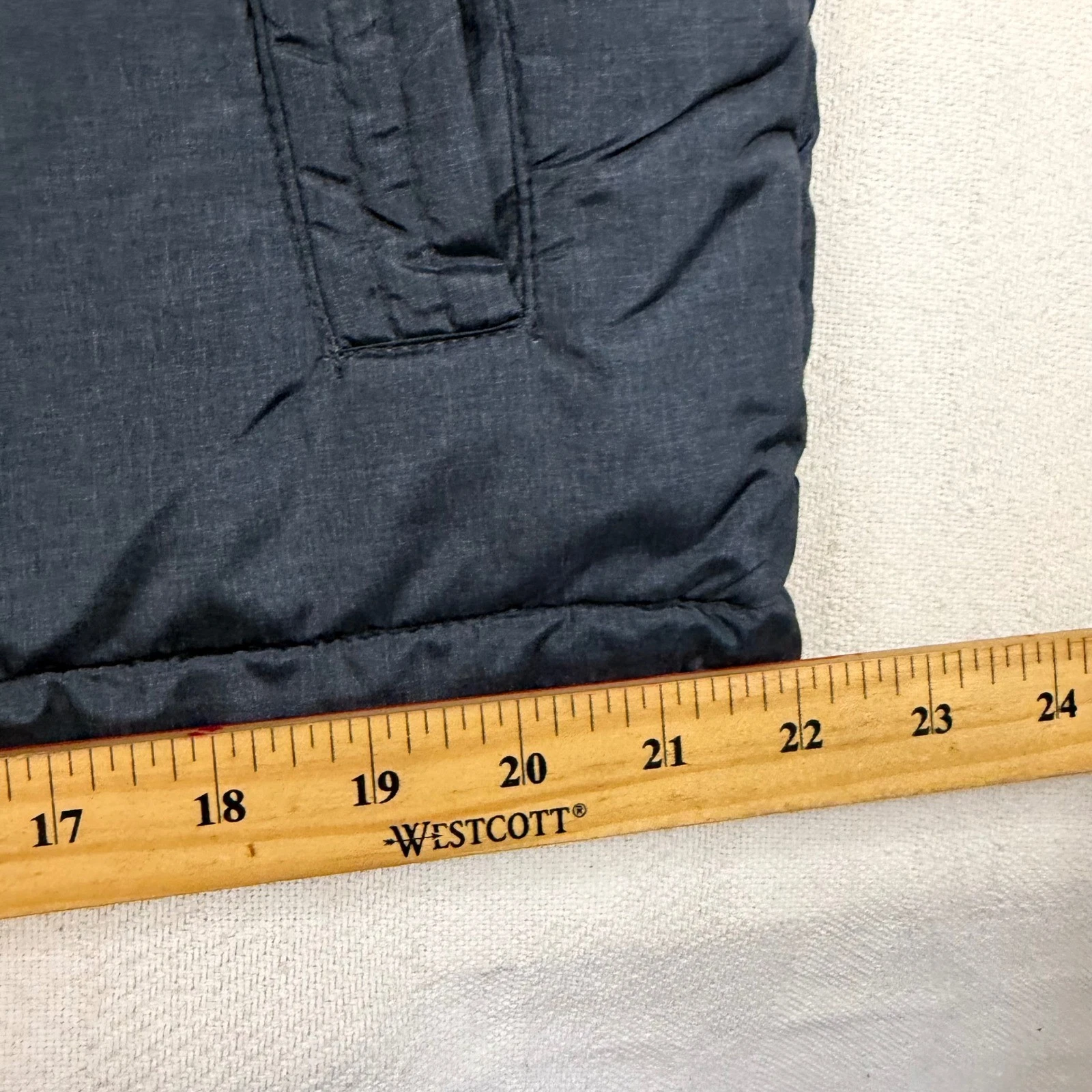 Weatherproof Vintage Mens Puffer Vest Navy Blue Quilted Flannel Lined Large NEW image 6
