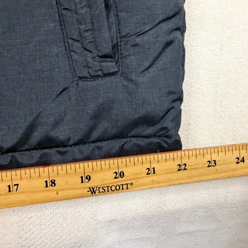 Weatherproof Vintage Mens Puffer Vest Navy Blue Quilted Flannel Lined Large NEW image 6