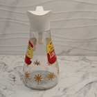 Vtg 1960 Log Cabin Syrup Clear Glass Pitcher W/Gold Starburst Design & White Lid — photo 5