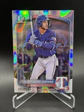 PAULINO SANTANA 2025 Bowman Chrome Prospects LAVA REFRACTOR #BCP-72 RANGERS /399