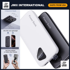 2-Pack 10000mAh Portable Charger Power Bank with Built-in Cables - Fast Charging