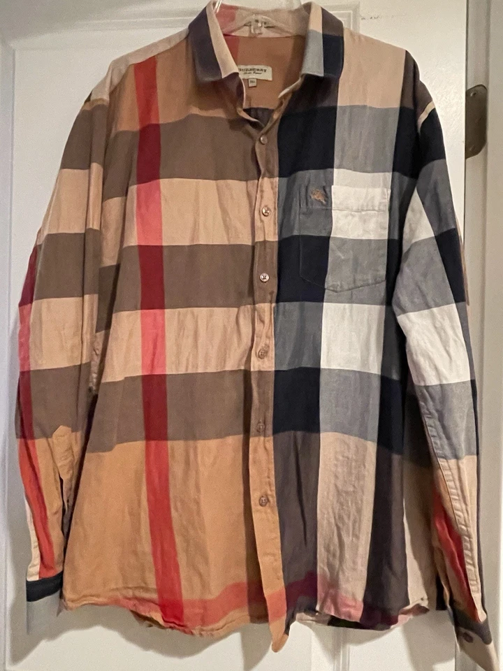 Burberry London England Men XXL Slim Fit Collared Button Down Shirt Long Sleeve - Image 2 of 4