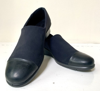 ECCO Felicia Stretch Wedge Loafer Black Comfort Slip On Shoe GoreTex 9.5 US 40