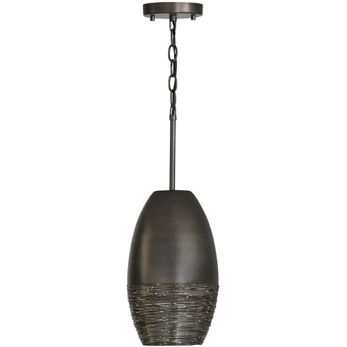 Capital Lighting Sana 335111GI Grey Iron 1-Light 8" Pendant Ceiling Light - Picture 1 of 4