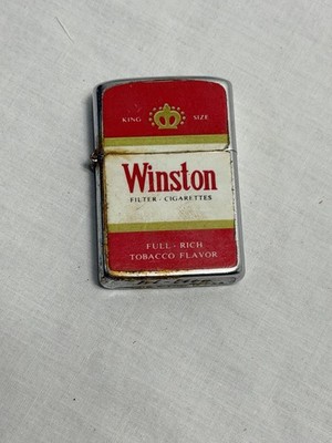 Hi-lite Winston King Size Filter Cigarettes Pocket Lighter Red White Silver