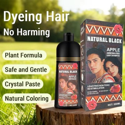 Black Hair Dye Shampoo 3 in 1 Hair Shampoo Instant Hair Dye Herbal