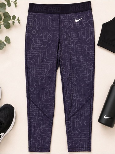 Nike Purple Geo Print Girls' Leggings