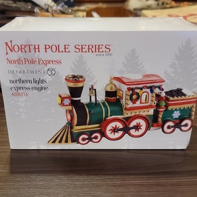 Department 56 North Pole Series Northern Lights Express Engine Porcelain 2013