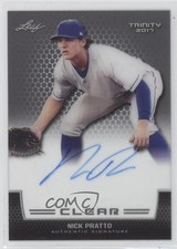 2017 Leaf Trinity Clear Auto Gray Nick Pratto #CA-NP2 Auto 0it8