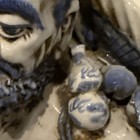 Antique Chinese Blue And White Porcelain Luohan Arhat Statue Six Character Mark — photo 5