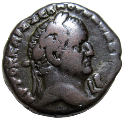 EGYPT, ALEXANDRIA, BILLON TETRADRACHM. VESPASIAN, 69-79 AD.  EIRENE REVERSE.