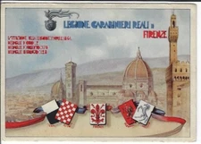 Italian Military Art Postcard Legione Carabinieri Reali Firenze A6384 Stemmi Di