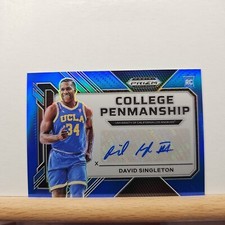 2023-24 Prizm Draft David Singleton College Penmanship Blue 109/149 AUTO RC
