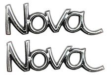 Oer Front Fender Zinc Die-cast Emblem Set For 1973-1974 Chevy Ii Nova Models Oer Front Fender Zinc Die-cast Emblem Set For 1973-1974 Chevy Ii Nova Models