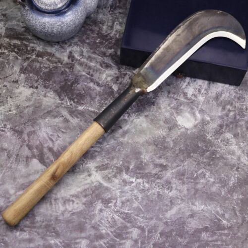 Farm Weed Garden Grass Survival Curved Blade Hand Harvesting Sickle Forage Tool  - 第 1/9 張圖片