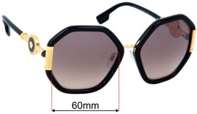 SFx Replacement Sunglass Lenses fits Versace MOD 4413 - 60mm Wide