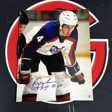 Ron Greschner Autographed New York Rangers 11x14 Photo Stats Signed Steiner CX