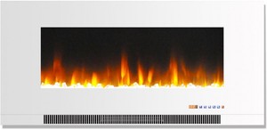 Cambridge Electric Fireplace Wall Mount Multi Color Flames Crystal