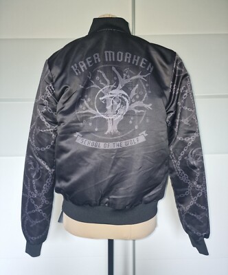 Ladies Size XS The Witcher School Of The Wolf Shiny Bomber Jacket BlackMilk NEW