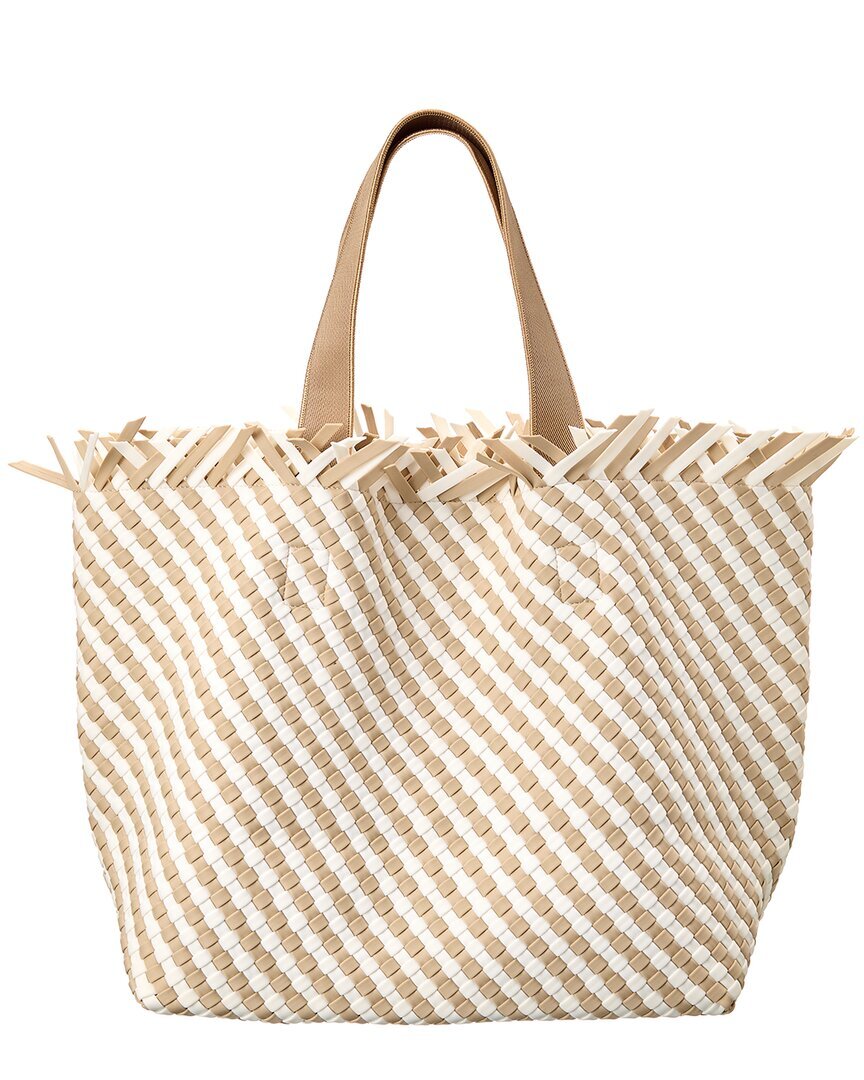 Большая женская сумка-тоут в полоску Naghedi Havana