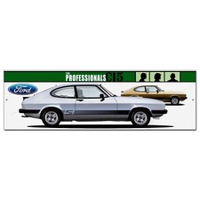 THE PROFESSIONALS CI5  TV SERIES METAL  DISPLAY SIGN 19.5" X 6" FORD CAPRI